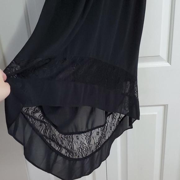 NWOT Women's Beautiful Black Lace high low Dress Small - Picture 4 of 8